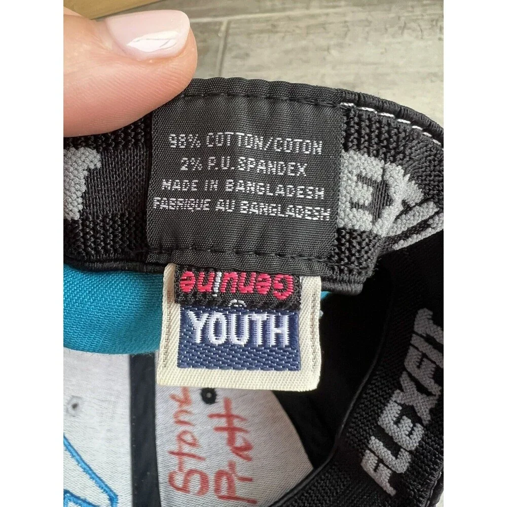 Volcom Stone Youth Full Stone Flexfit Hat Black Blue Surf Skate California